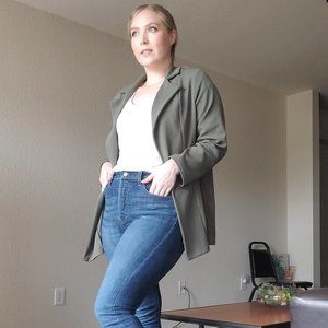 PLT Olive Soft Blazer